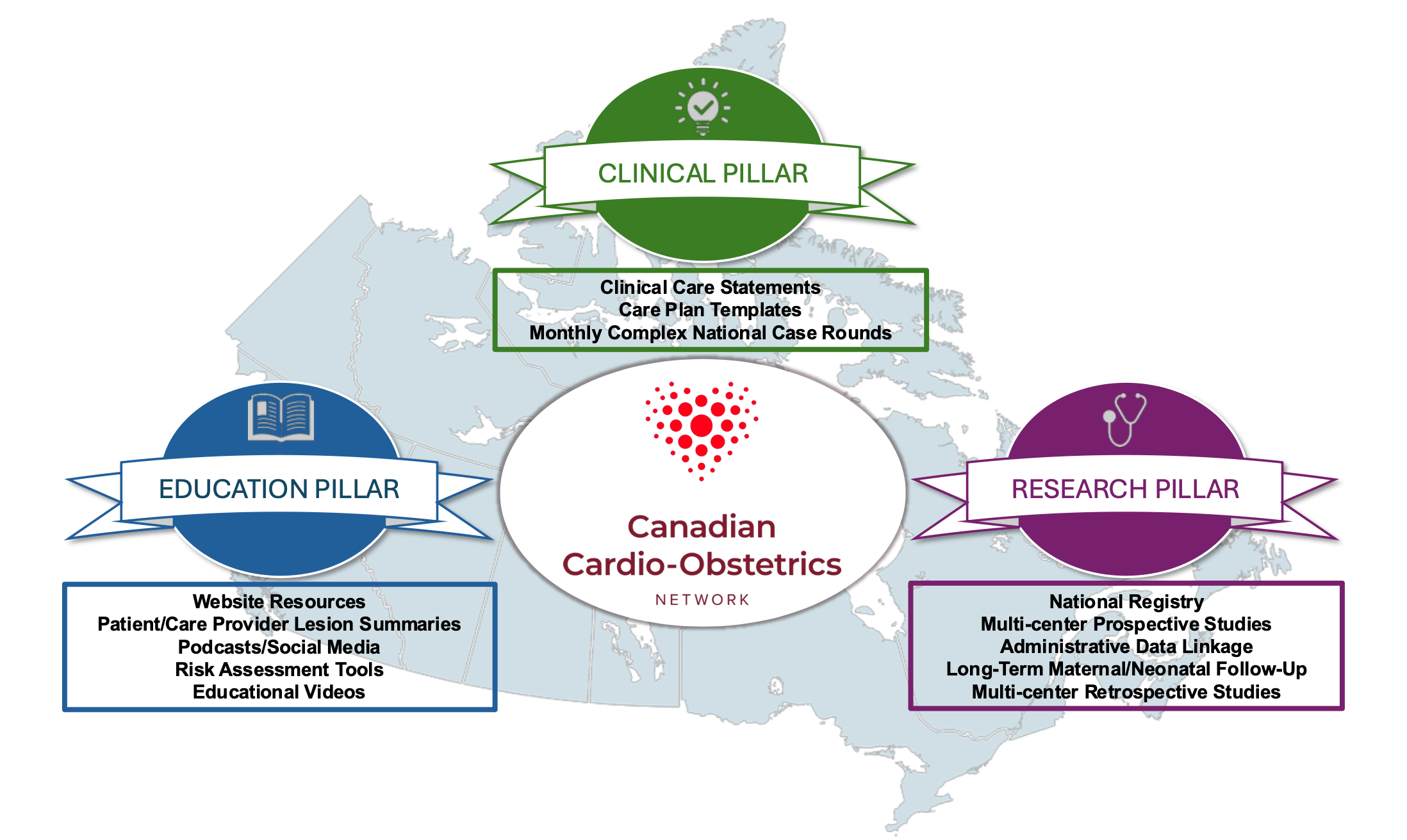 Education Pillar, Clinical Pillar & Research Pillar